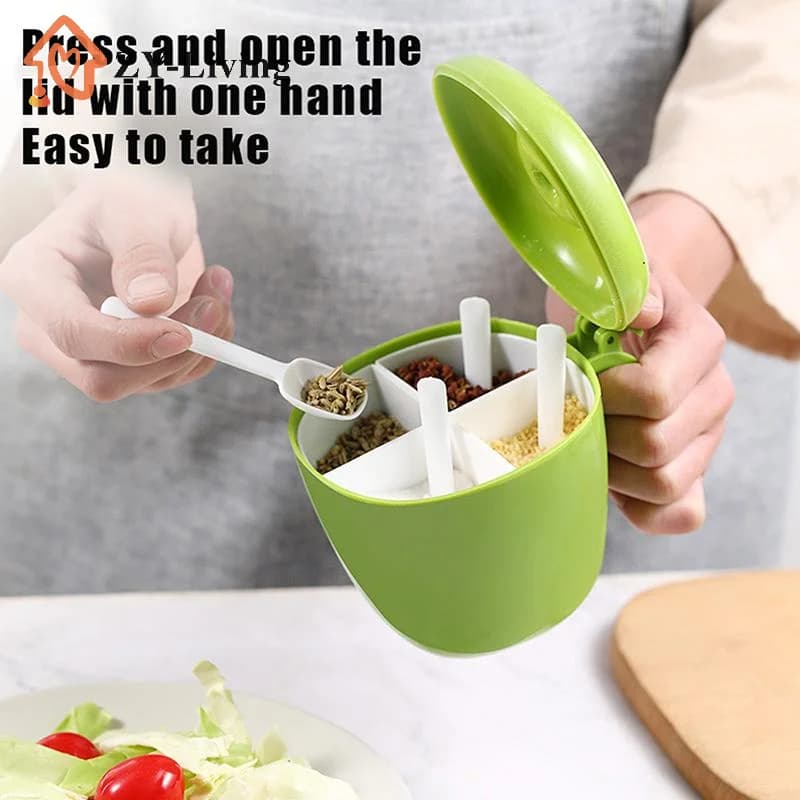 Plastic Creative Seasoning Jar Container Spice Rack Organizer Outdoor Camping Seasoning Bottle Kitchen Gadget Set