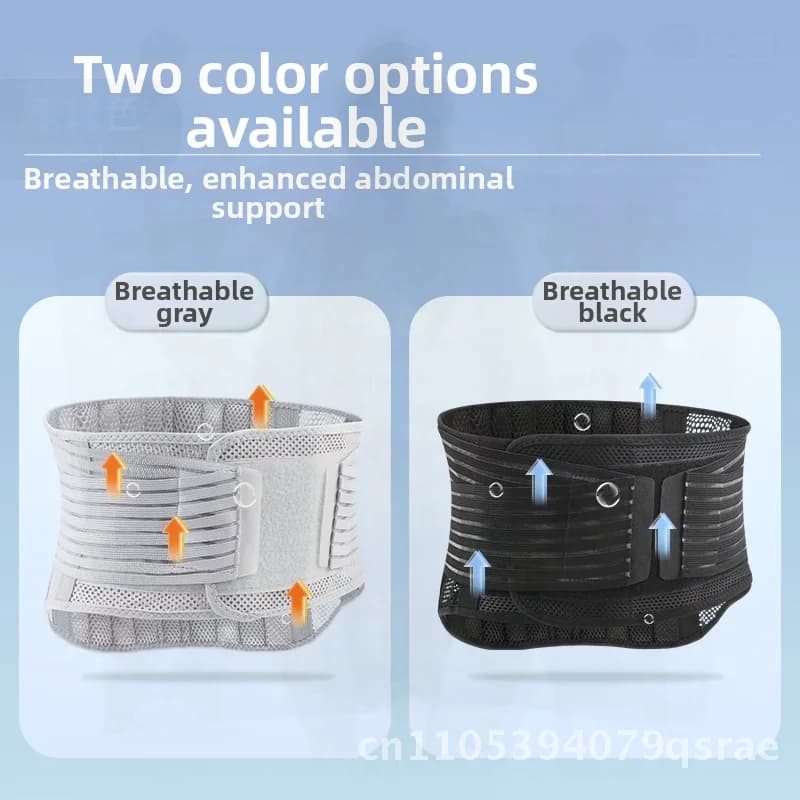 Breathable support belt for men and women Lumbar disc protection Ideal for fitness Lifting weights Crouched and running