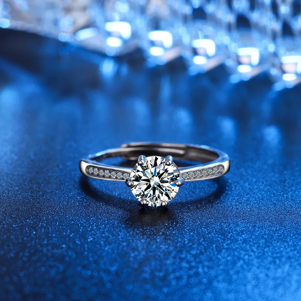 925 Sterling Silver Fashion Light Luxury Diamond Zircon V-Ring Birthday Party Anniversary Wedding Gift