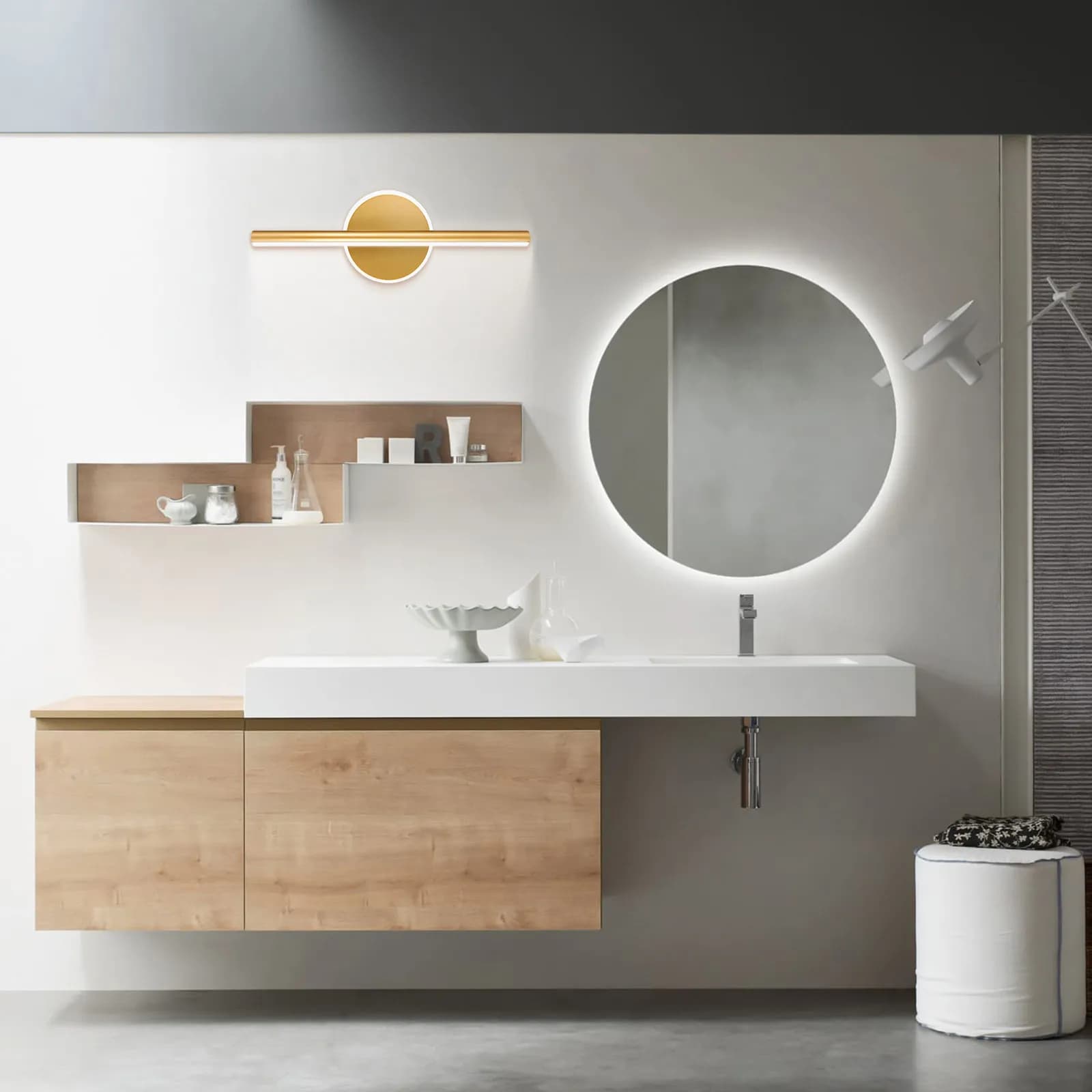 Lampada a Specchio LED in Lega, Stile Moderno, Luce per Specchio da Bagno, Camera da Letto, Soggiorno, Illuminazione per Specchio Trucco, Facile da Installare