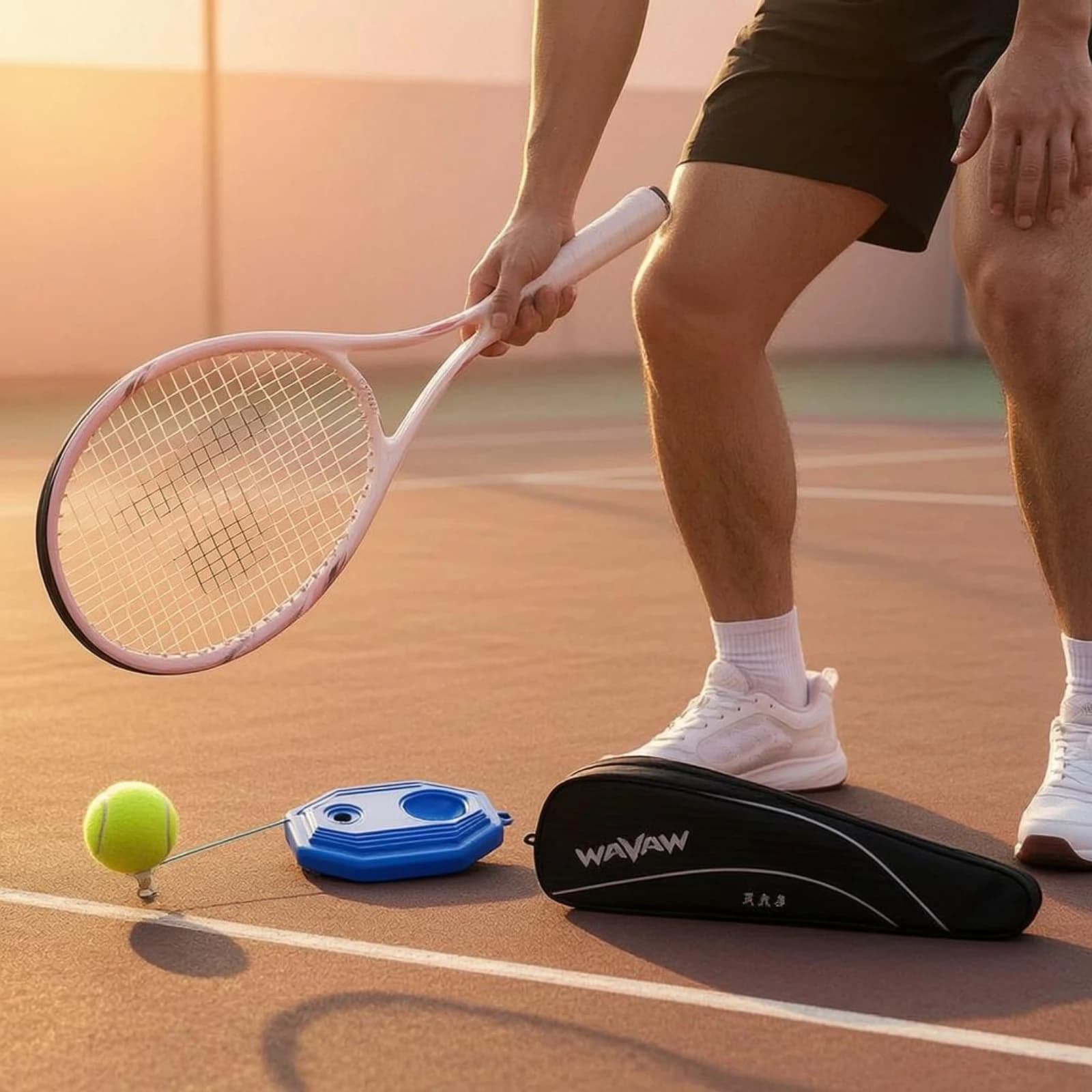 Training Tennis Racket Long-Lasting Tennis Practitioner Racket Optimal Ball Contact Zone Practitioner Lightweight