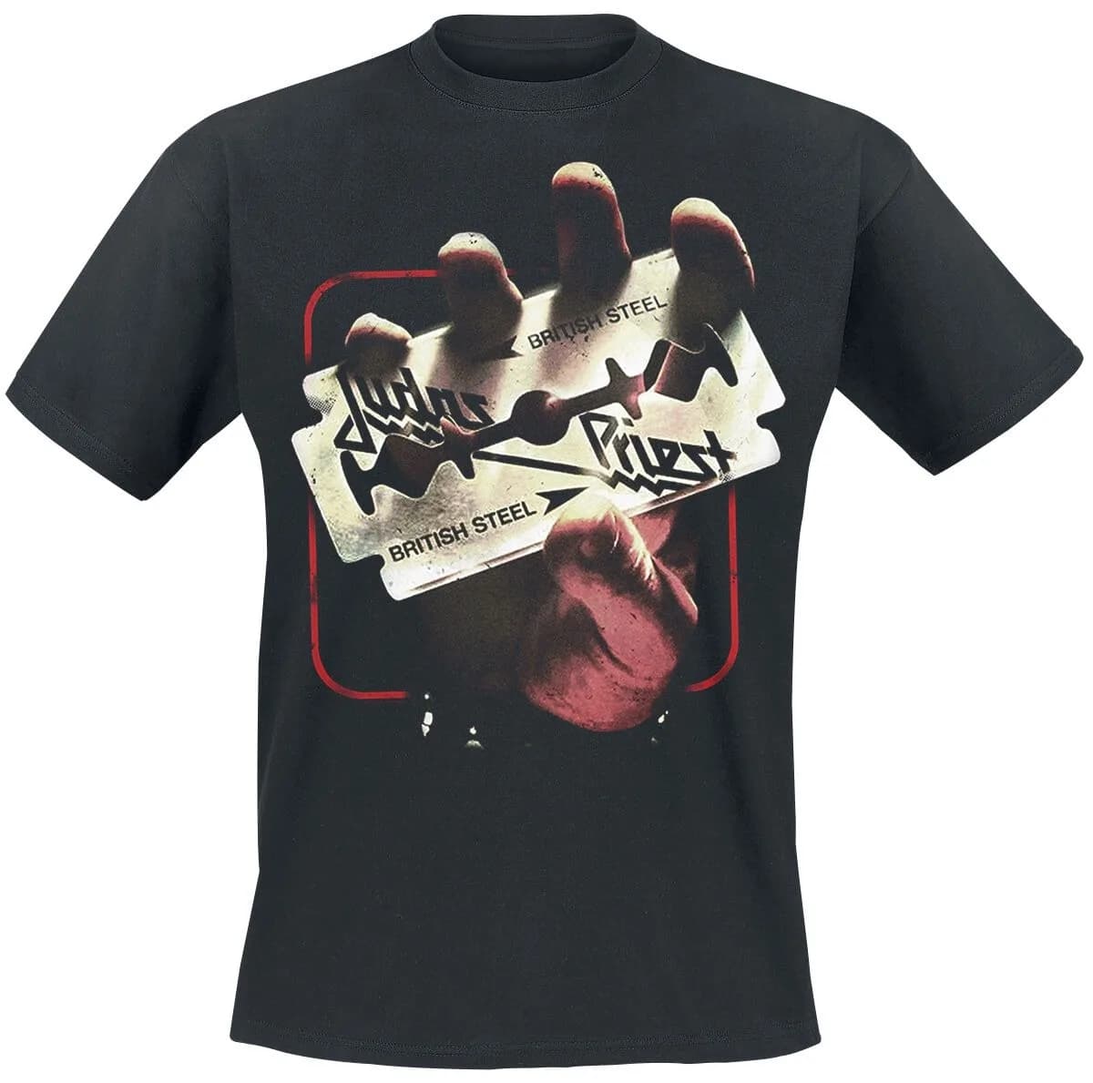 T-shirt con stampa British Steel dei Judas Priest, 100% cotone, unisex, per i fan del metal, casual, da uomo e da donna, girocollo