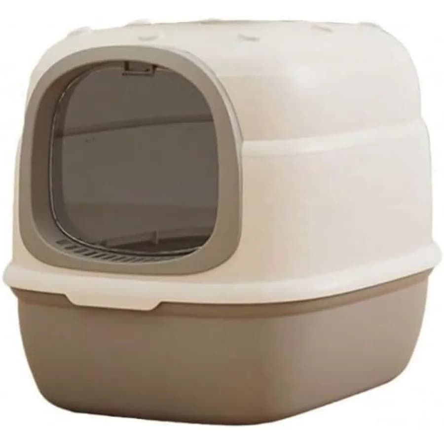 Lettiera per Gatti Completamente Chiusa con Coperchio a Ribalta, Design Anti-Schizzi, Controllo Odori, Toilette Spaziosa per Gatti