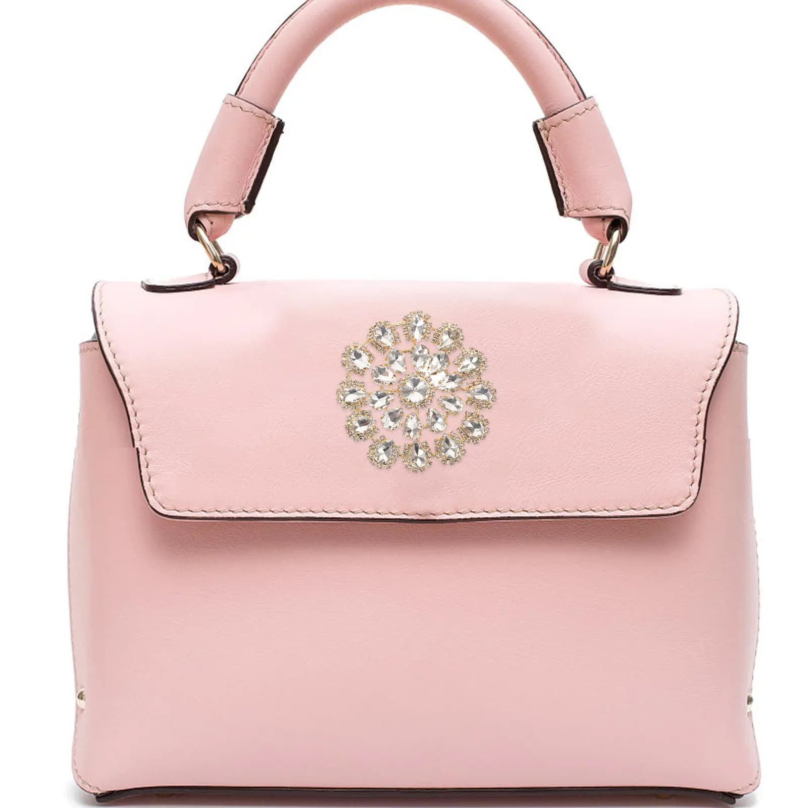 Applicazione Floreale in Lega con Strass da Cucire, Charm in Metallo per Abbigliamento, Borse, Giacche, Sciarpe, Abiti da Sposa, Scarpe, Fai da Te