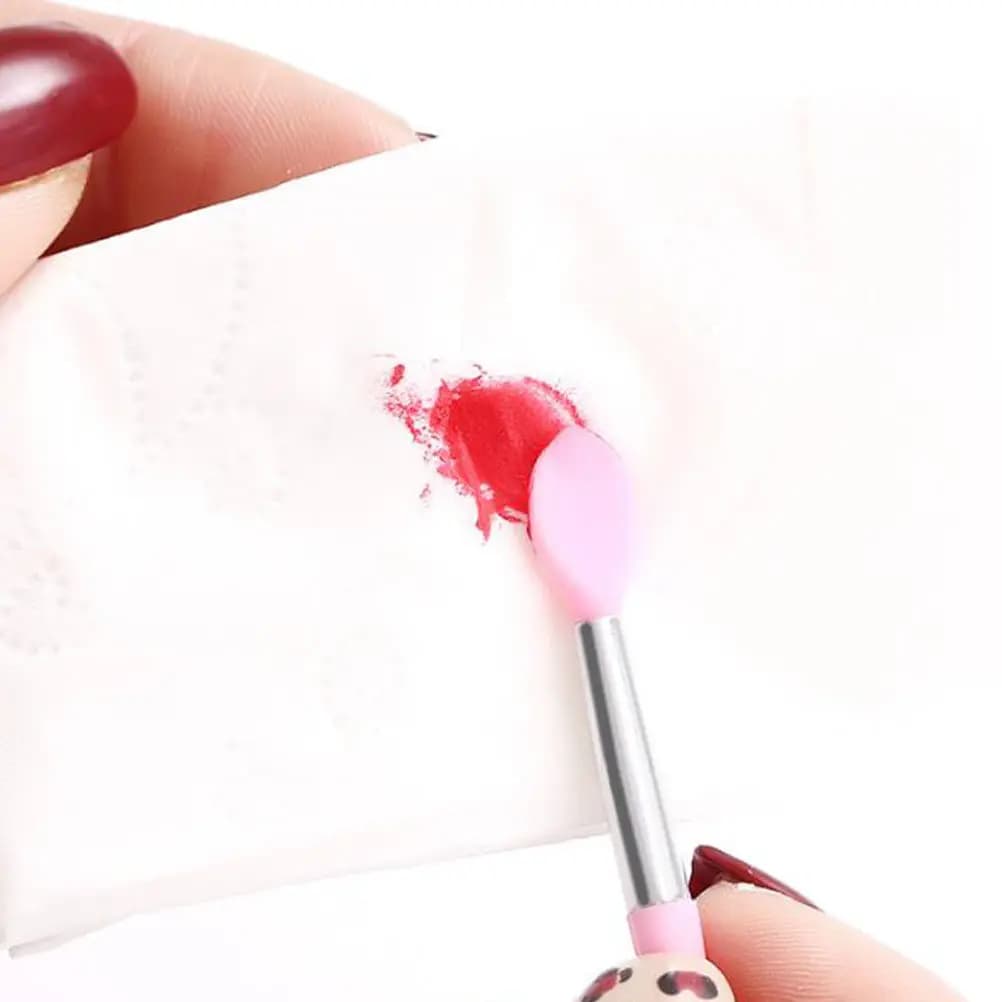 20Pcs Silicone Lip Brush Soft Smooth Lipstick Applicator Makeup Tool Professional Beauty Salon Use Lip Brush Lipstick Applicator