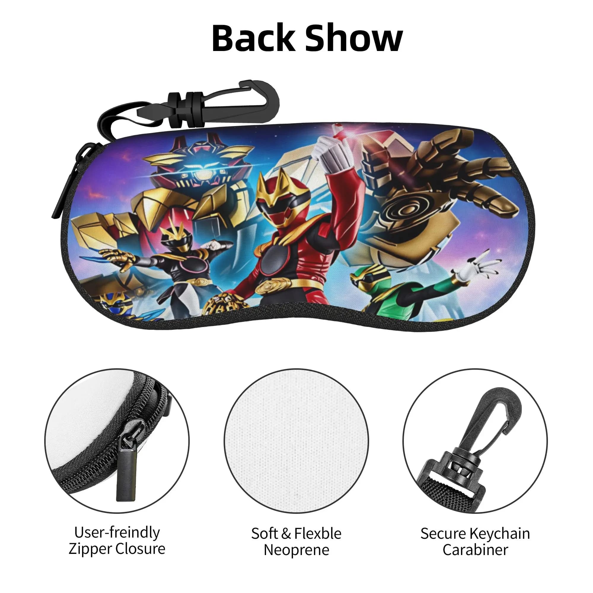 GozyuWolf Super Sentai GozyuLeon Shell Custodia per occhiali Uomo Donna Cool GozyuEagle Custodia per occhiali Custodia per occhiali da sole