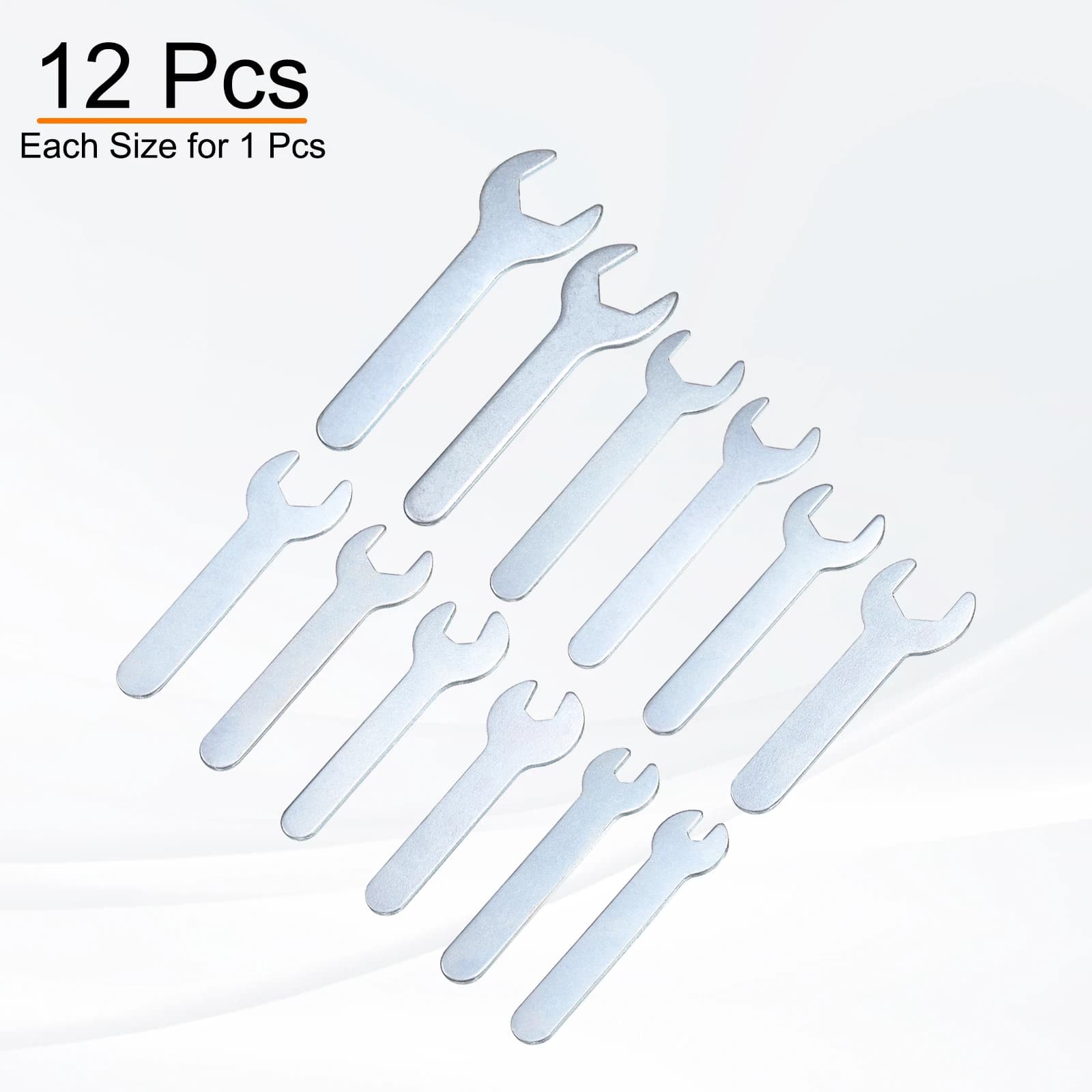 Open End Wrench 4/5.5/7/8/11/12/13/15/17/19/22/23mm Metric U-Shaped Single Open Ended Spanner Super Thin Small Flat Head Wrench