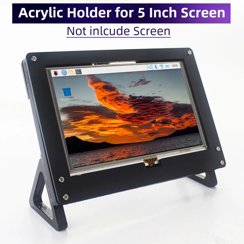 Supporto supporto acrilico Raspberry Pi 3 modello B+ bianco/nero solo per display touchscreen da 5 pollici per touchscreen Raspberry Pi 3