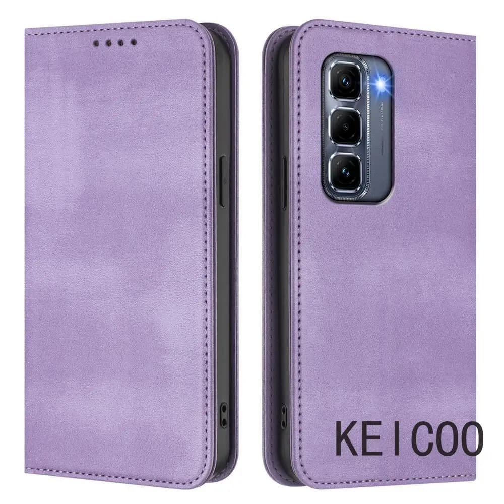 Per Infinix Hot 20 30 50 50i Pro Plus Play NFC 4G 5G Flip Cover Supporto del basamento Antipolvere Slot per schede Multifunzione Borsette del telefono