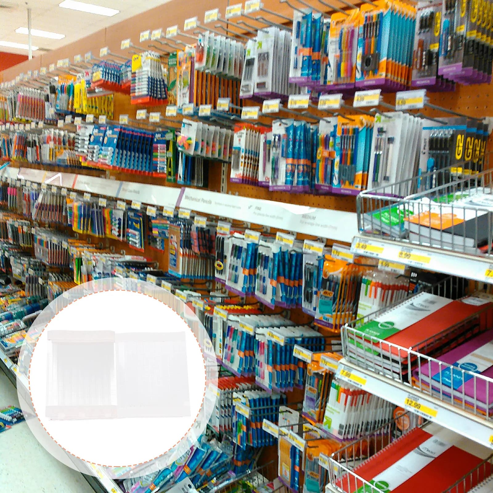 100 Pezzi Strisce Adesive Pubblicitarie Premium in Plastica, Portaetichette a Doppia Testa per Supermercati e Negozi al Dettaglio
