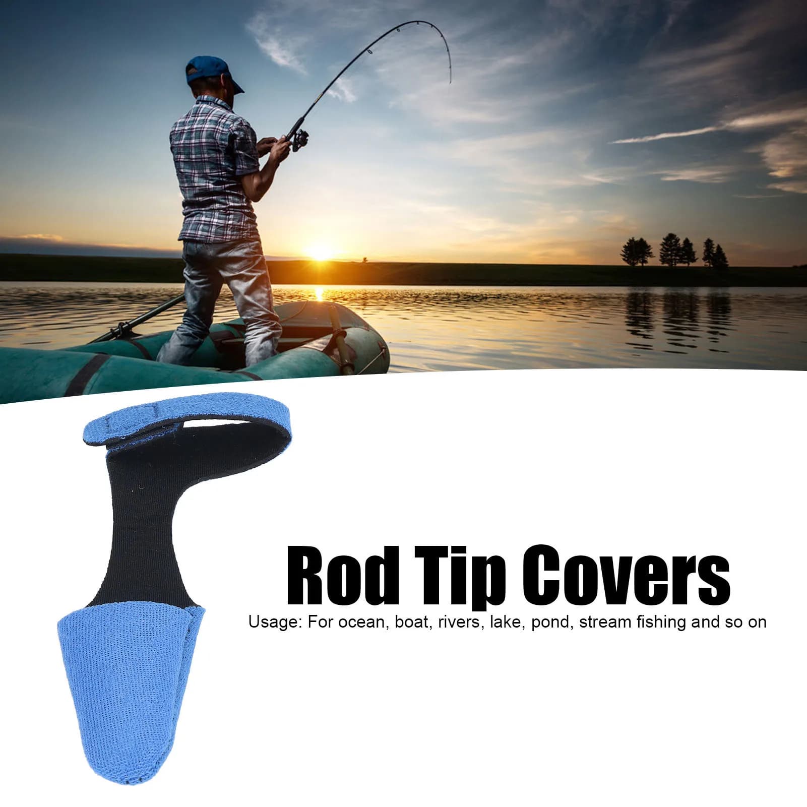 Copertura Protettiva per Punta Canna da Pesca in Nylon, Cinghia per Canna da Pesca, Accessori Portatili per la Pesca da Uomo, Copertura per Punta Canna da Pesca, Laccio per Canna da Pesca