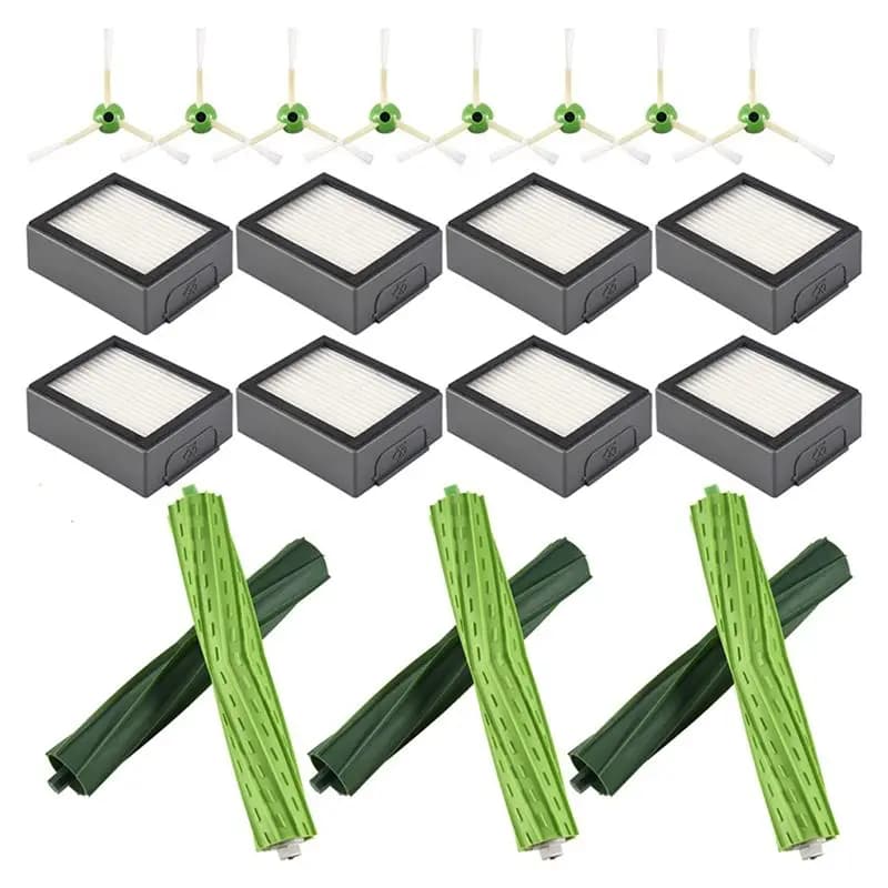Filtro HEPA e Spazzola per Robot Aspirapolvere Irobot Roomba Serie I7 E5 E6 I3, Ricambi e Accessori