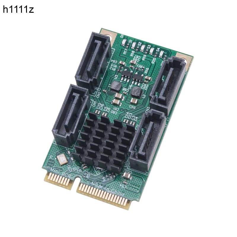 Scheda Mini PCIE a SATA Mini PCI Express a 4 porte SATA3.0 Scheda di espansione da 6 Gb Convertitore riser SSD HDD SATA3 Controller moltiplicatore