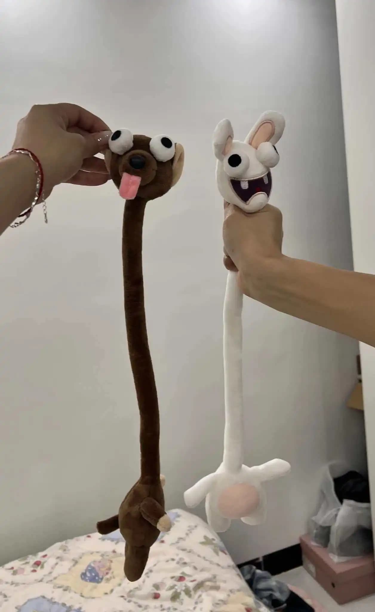 40cm Long Neck Evil Dachshund Dragon Mouse Plush Toy Funny Weird Stuffed Plush Animal Doll Cute Creative Room Decoration Gifts