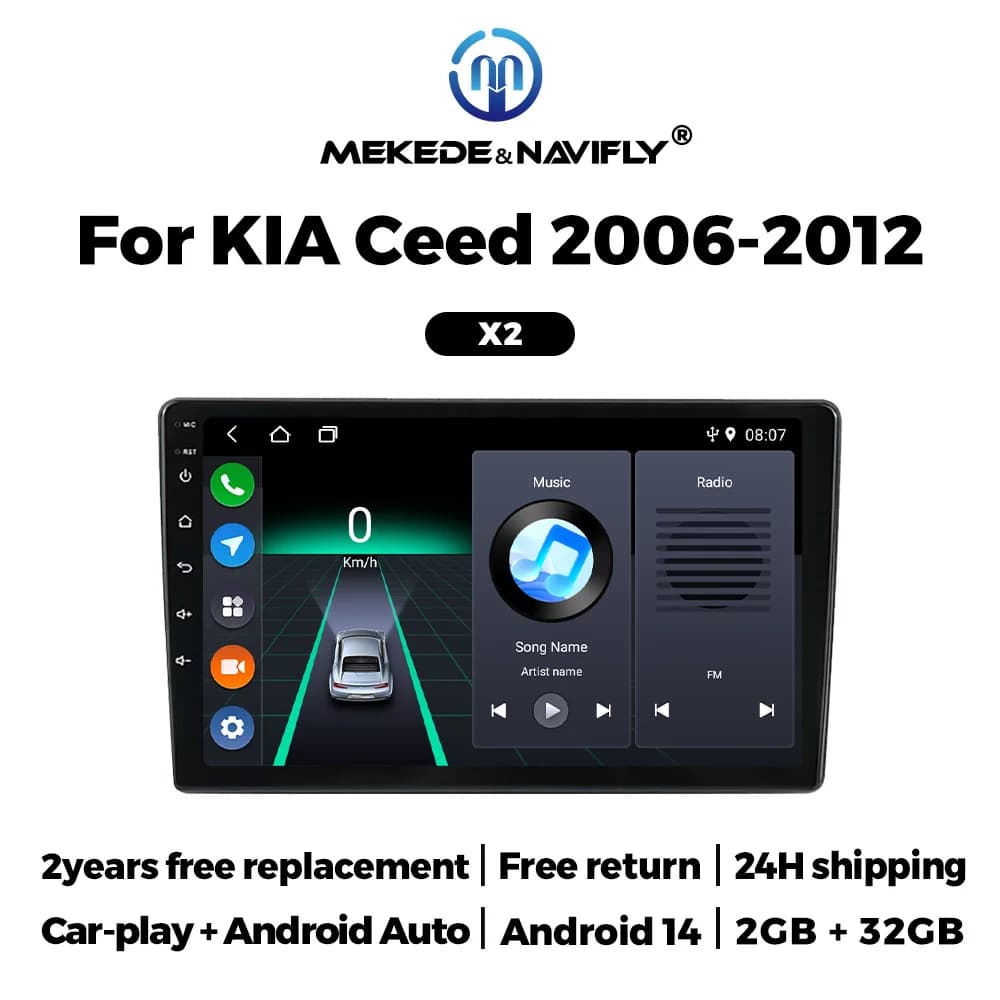 2DIN Autoradio Stereo per KIA CEED CEE'D 2006 2007 2008 2009 2010 2011 2012 Carplay Auto Multimedia Video Player GPS Autoradio