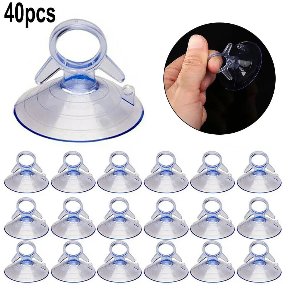40PCS ventose da 45mm ventose per parasole per auto ventose in plastica in gomma trasparente per impieghi gravosi gancio a ventosa in PVC