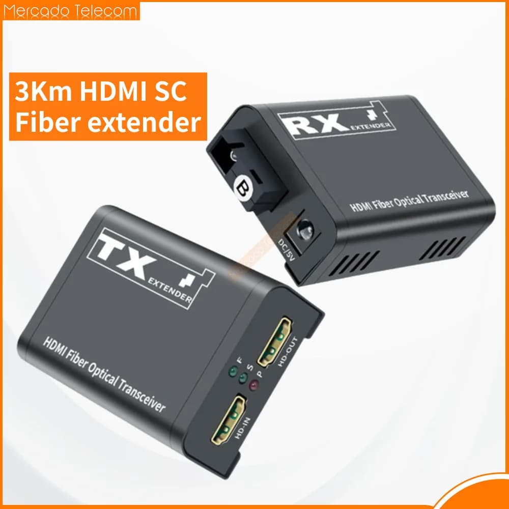 Estensore in fibra HDMI da 3 km su cavo in fibra ottica SC singolo Trasmettitore video da HDMI a fibra ottica 1080P