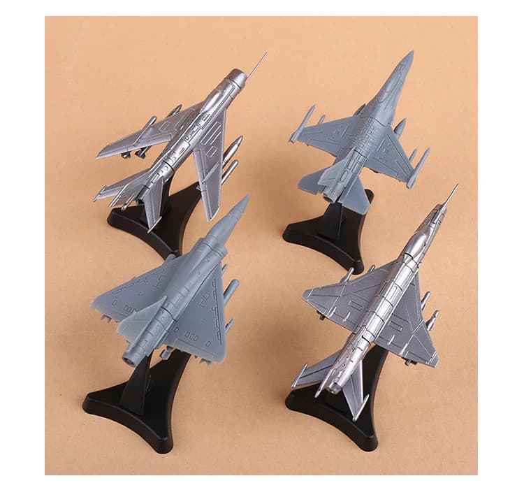 1/144 Cina J-6 J-7 USA F16 Mirage 2000 Aereo Da Caccia Militare In Plastica Assemblare Modello Giocattolo per I Bambini 4 pz/set