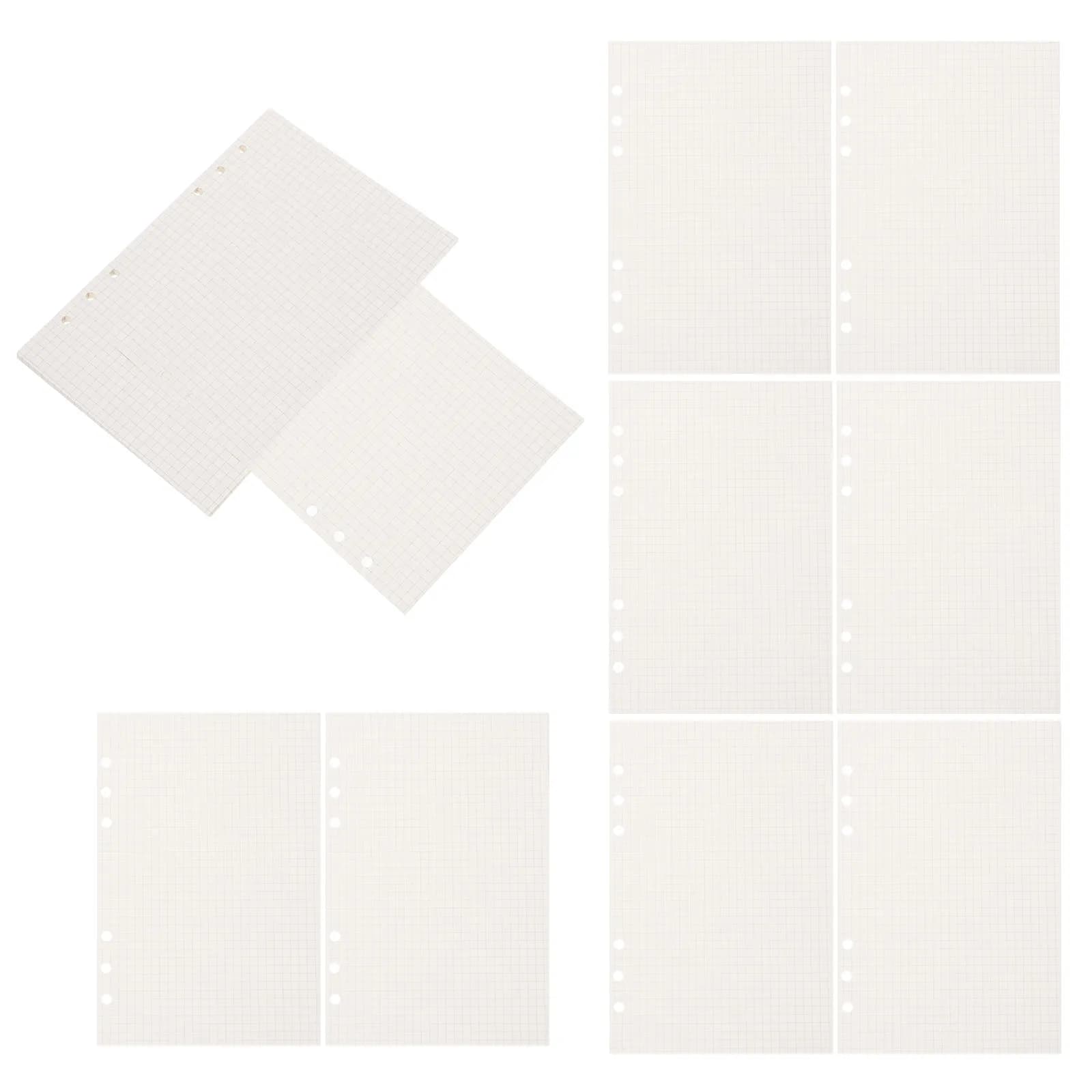 225Pcs A5 6 Ring Graph Paper Refills Smooth Writing Grid Notebook Filler Paper for Monthly Planner Daily Journal to Do Inserts