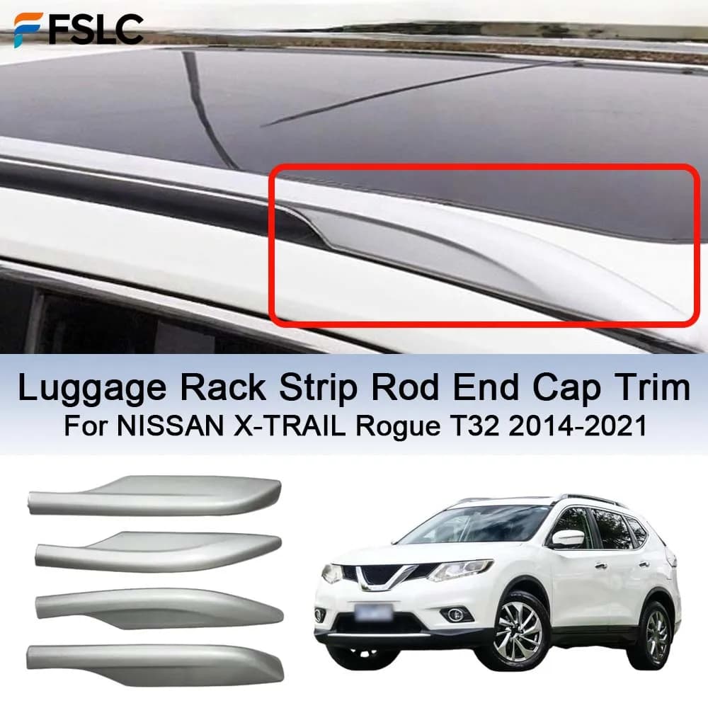 Accessori Auto: Copertura Terminale Asta Portapacchi Decorativa per NISSAN X-TRAIL Rogue T32 2014-2021 - Migliora l'Estetica della Tua Auto