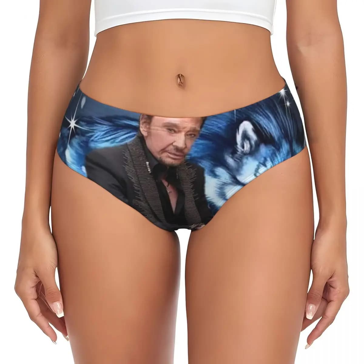 Slip Personalizzati da Donna Johnny Hallyday, Morbidi, Stile Francese, Ispirati al Cantante Francese