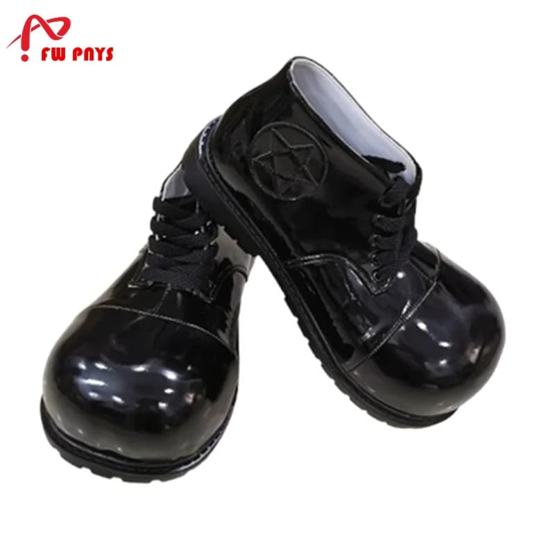 Stivali con alluce Joker da clown nero di dimensioni libere da 34 cm per adulti Accessori cosplay per feste da club Suola in gomma