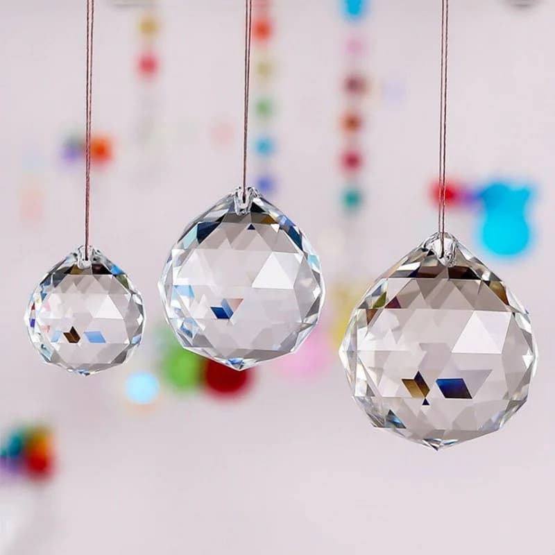 20/30MM Crystal Ball Clear Crystal Prisms Suncatcher Chandelier Crystals Pendants Accessory DIY Bead Curtain Hanging Ornament