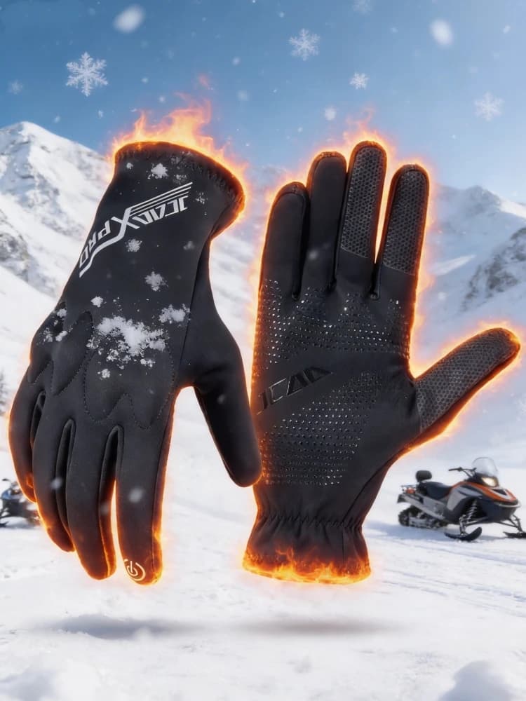 Winter Thermal Warm Waterproof Motorcycle Gloves Touchscreen Anti-Slip Snow Riding Gear Gloves for Men Women