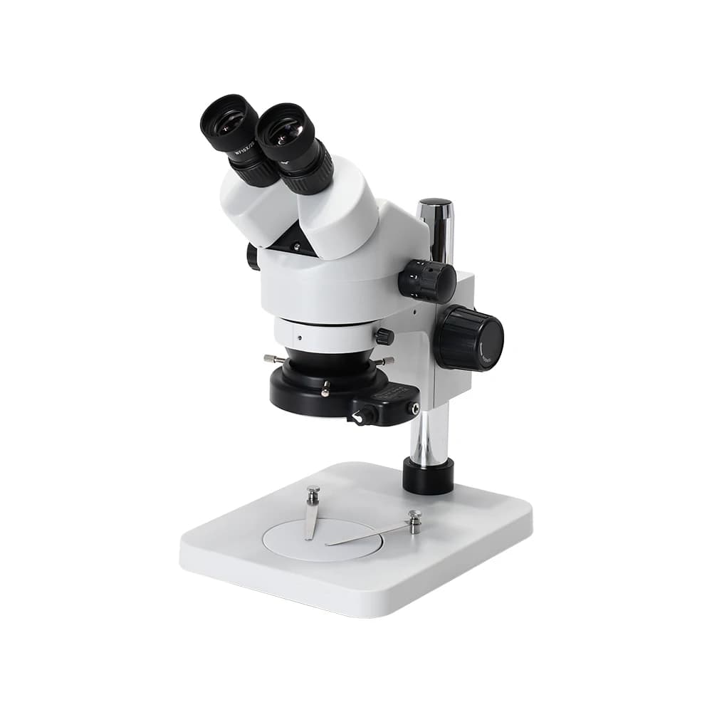 Microscopio binoculare stereo HAYEAR con zoom continuo 7X-45X, illuminazione ad anello con 144 luci a LED per riparazioni industriali