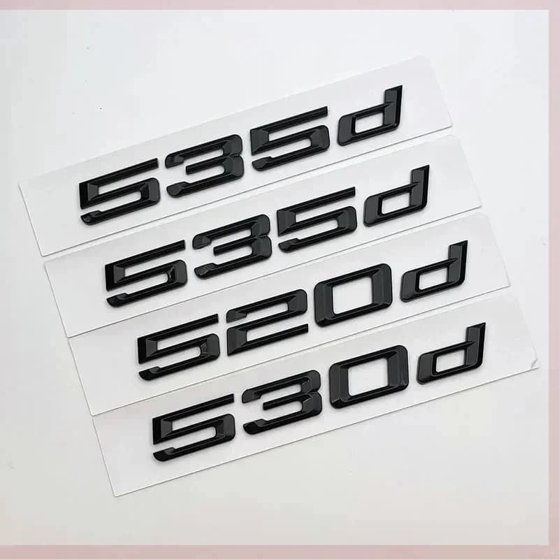 3D Black Car Trunk Letters Sticker Logo Emblem For 5 Series E60 E34 F10 G30 E39 518d 520d 525d 528d 535d 540d 530d Accessories