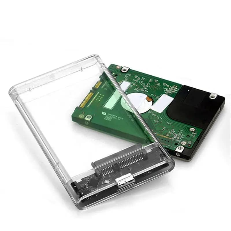 & L72A Transparent Gray HDD Case for Hard Box 2.5 Inch HDD Enclosure to USB 3.0 Type-C 3.1 External Hard Drive Case