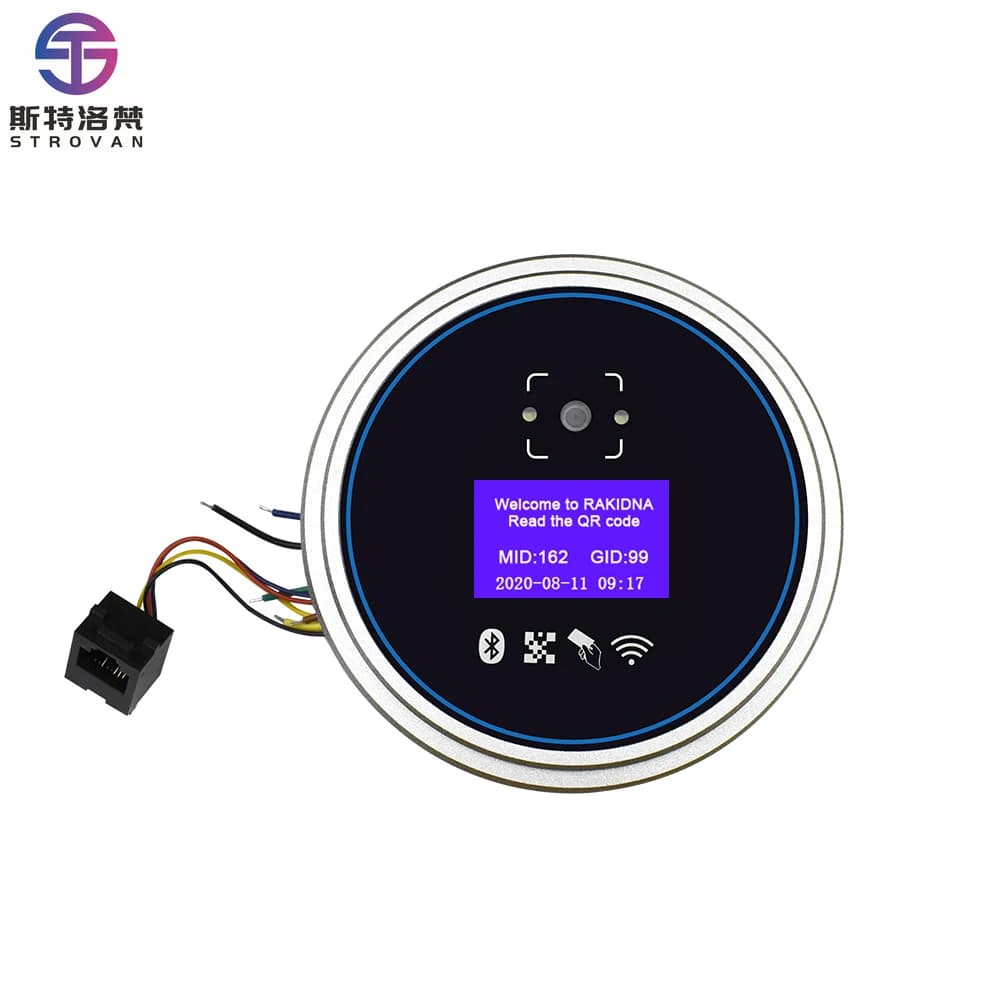 Lettore di schede di controllo accessi intelligente RD008 per ascensori e progetti di palestre HTTP/TCP, scanner di codici QR NFC IC con LED A4 per la scansione