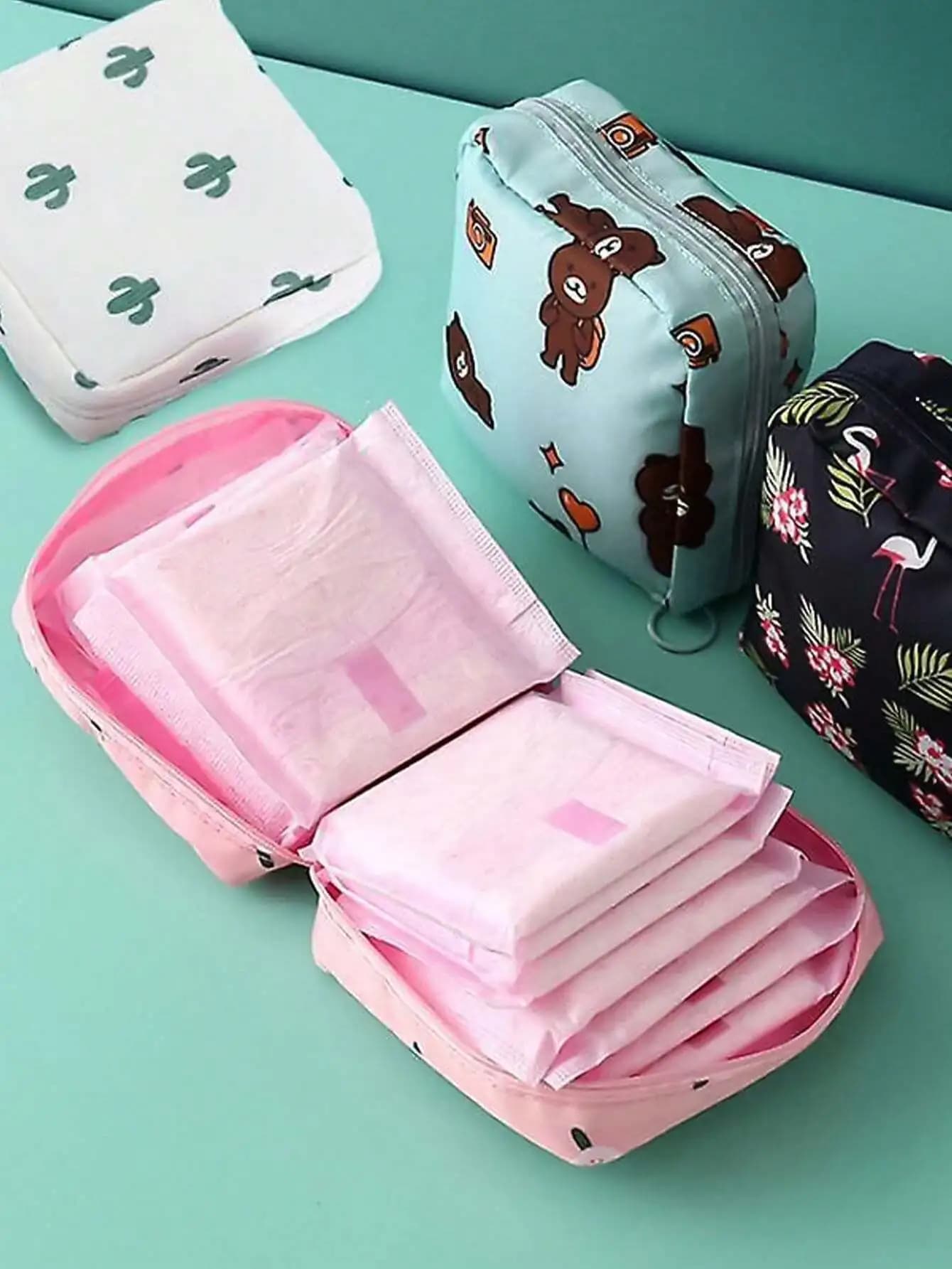 Borsa Portatile SHEIN per Assorbenti Igienici, Borsa da Viaggio Boho