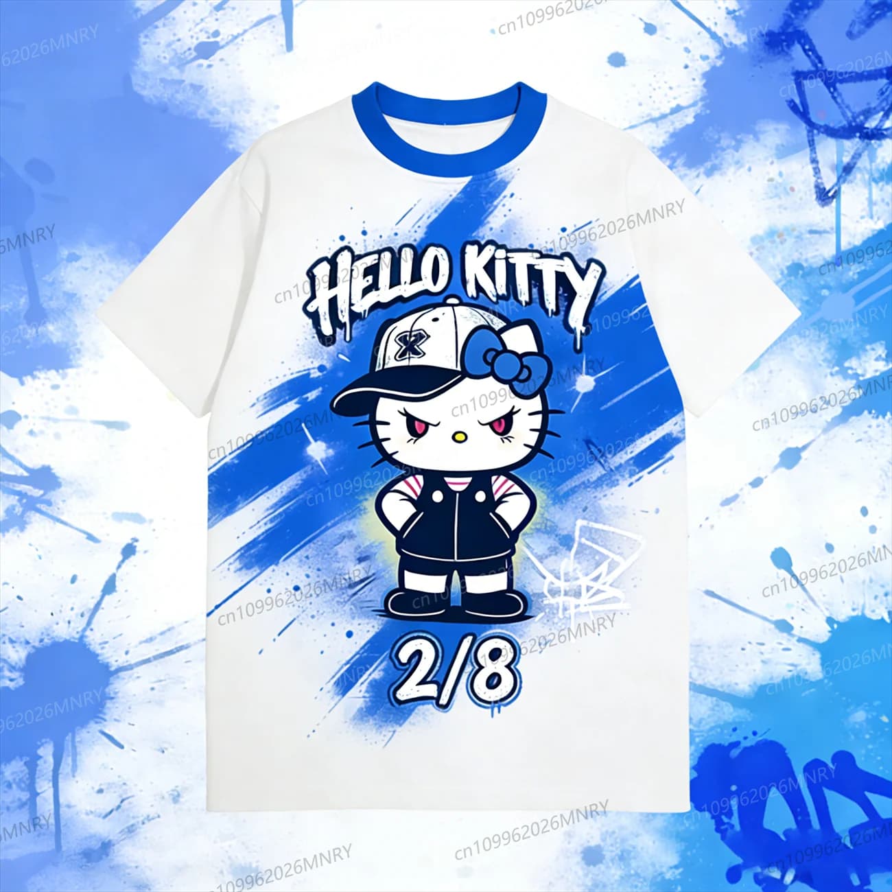 T-shirt Sanrio Cinnamon Roll per Uomo, Abbigliamento Sportivo Genitore-Figlio, Collo Tondo, Casual, Leggero, Traspirante, Alla Moda, Manica Corta