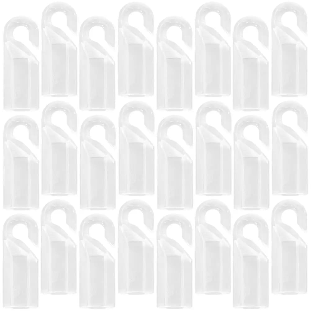 24 Parts Hooks for Sticks Curtains, Transparent Plastic Mats for Vertical Sticks, Replacement Hooks Easy to Install, Hanging Accessories Curtains