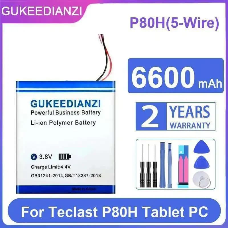 Fast Charging P80H 5-Wire Long-Lasting For Teclast Tablet PC Laptop Battery 6600Mah