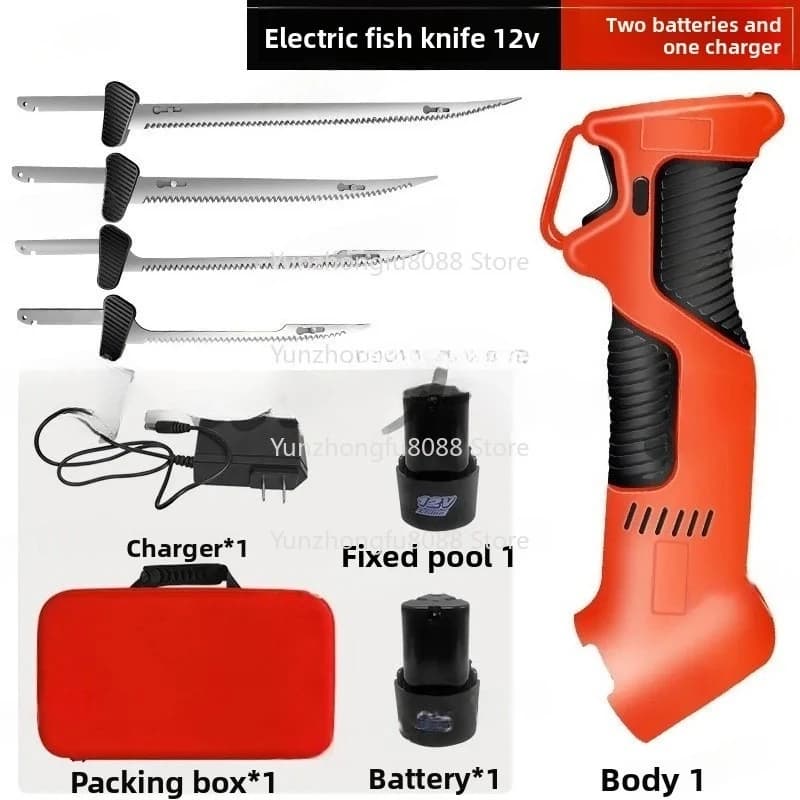 Electric Slicing Knife for Indoor and Outdoor Lithium Battery Rechargeable Kitchen Bone Cutting Carbon Steel