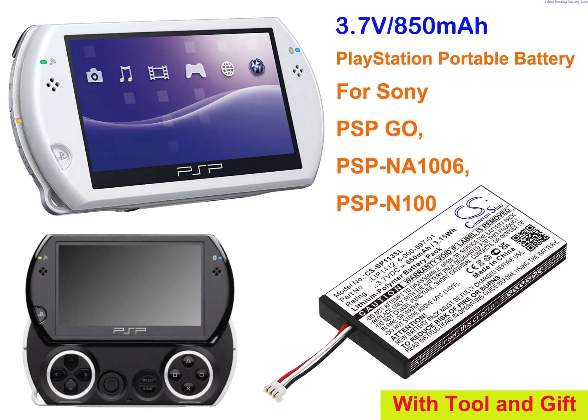 OrangeYu 850mAh Console di gioco PlayStation batteria LIP1412, 4-000-597-01 per Sony PSP GO, PSP-N100, PSP-NA1006