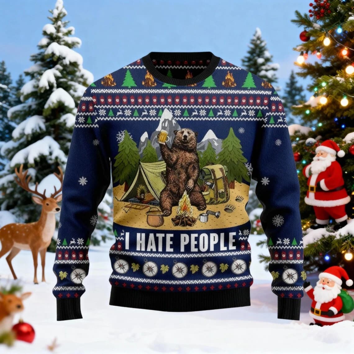 New 3D Santa Claus Man Printed Sweatshirts Men Women Cute Christmas Frog Graphic Pullovers For Men Kid Fashion Funny Tracksuits