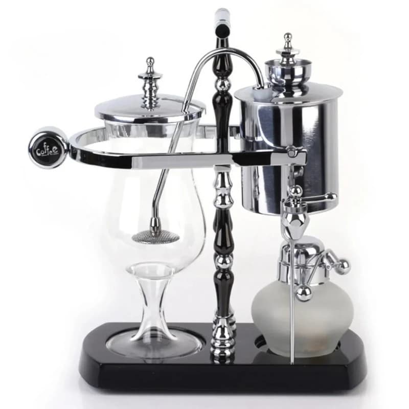 Stainless Steel Siphon Coffee Maker for Belgium Style Tabletop Brewing Kit Home Barista Equipment Vacuum Drip Coffee Brewer