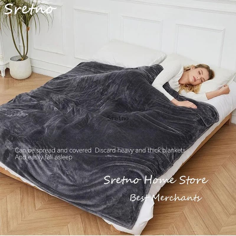 SRETNO Electric Heated Blanket Double-faced Velvet Automatic Thermostat Electric Heating Pad Sheet Body Warmer Thermal Mattress