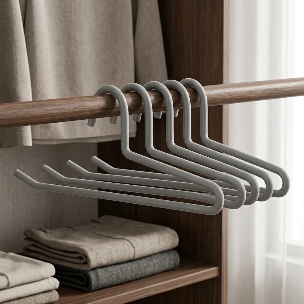 5 appendiabiti per pantaloni a collo corto tipo goose in alluminio salvaspazio antiscivolo per uso domestico, organizer per vestiti e pantaloni