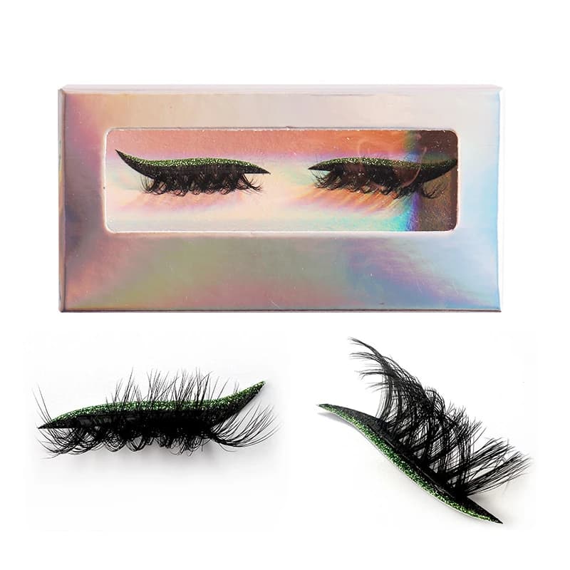 Ombretto per Occhi, Ciglia Finte Colorate, Extension Ciglia 3D, Trucco, Ciglia Finte Autoadesive, Fai da Te, Colorate