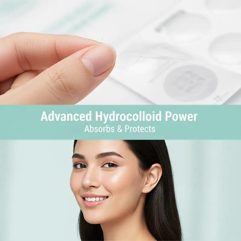 443Pcs 5 Sizes Hydrocolloid Acne Patches Fast-Acting Non-Drying Pimple Stickers for Post Acne Mark Repair