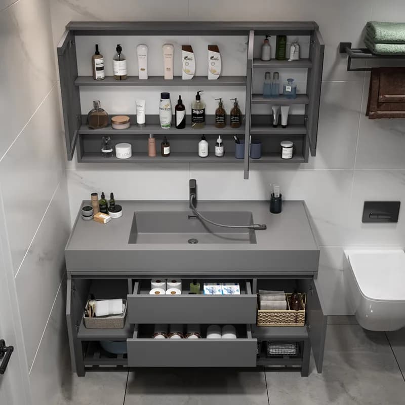 Intelligence Partition Mobiletto Bagno Furniture Washbasin Floor Bathroom Cabinets Vintage Drawer Light Toilet Bathroom Cabinets