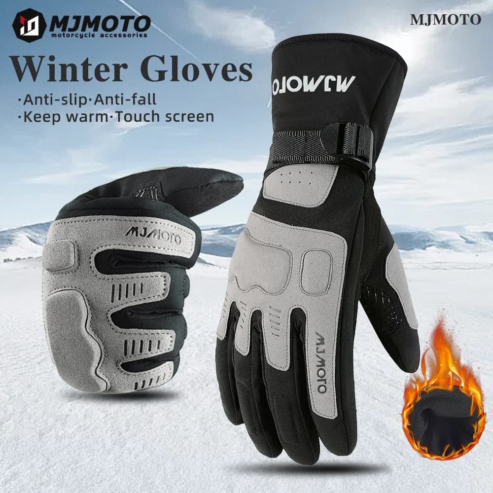 Guanti da moto autunno inverno uomo antivento tenere al caldo guanti da corsa per moto touch screen guanti da motocross moto etichetta CE