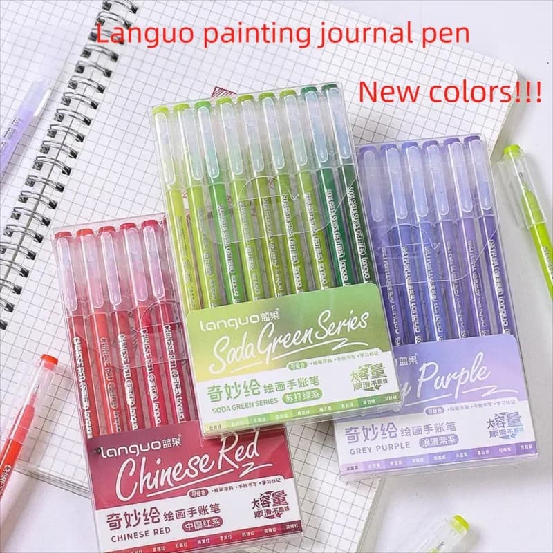 Languo 45/9 colori Morandi Penna gel Studenti Diario Scrapbook Pittura Set di penne gel fai da te Disegno a colori Pennarelli artistici Materiale scolastico