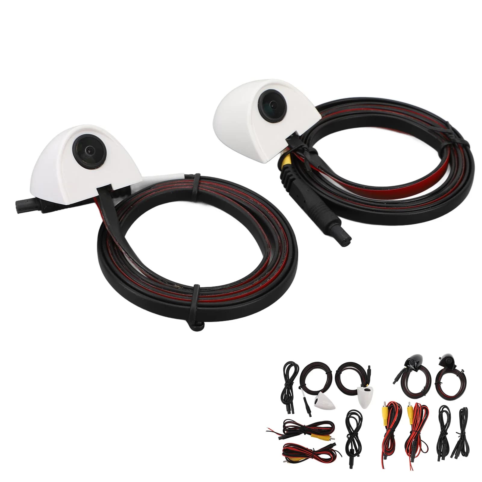 Telecamera per vista laterale per portiera dell'auto Telecamera per punto cieco per visione notturna Sinistra Destra Mini montaggio su nastro per immagini HD per sistema di sorveglianza per auto
