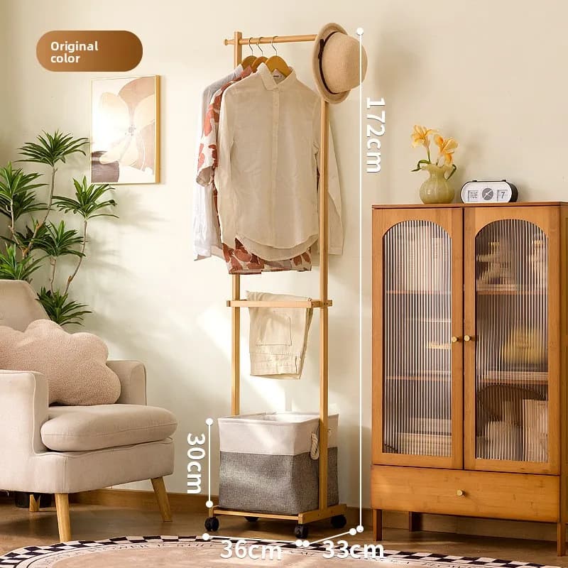 Firm Household light luxury high-end hanger in the bedroom, movable hanger for hanging clothes, movable drying rack