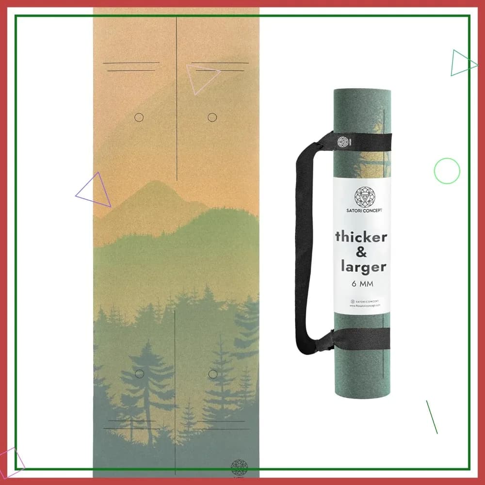 Tappetino Yoga in Sughero Naturale, 80x26x6mm, Antiscivolo, Ecologico